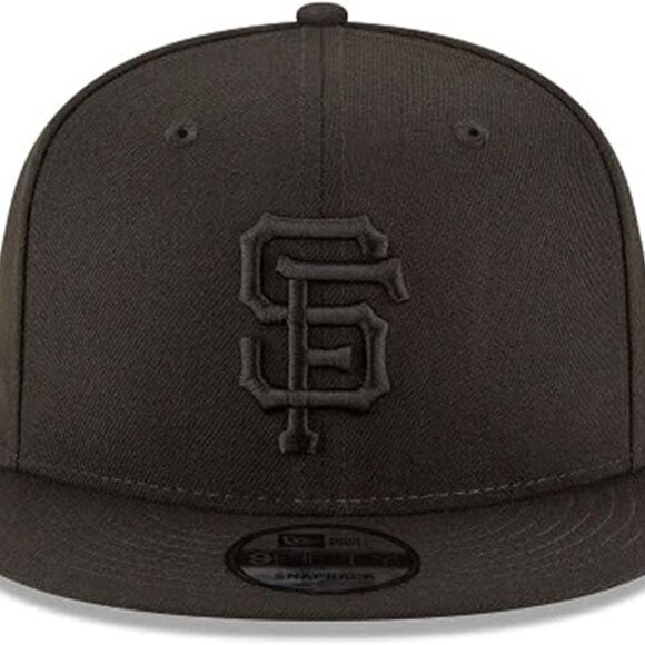 New Era Authentic San Francisco Giants 9FIFTY Snapback Black On Black - Picture 1 of 5